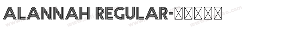 Alannah Regular字体转换